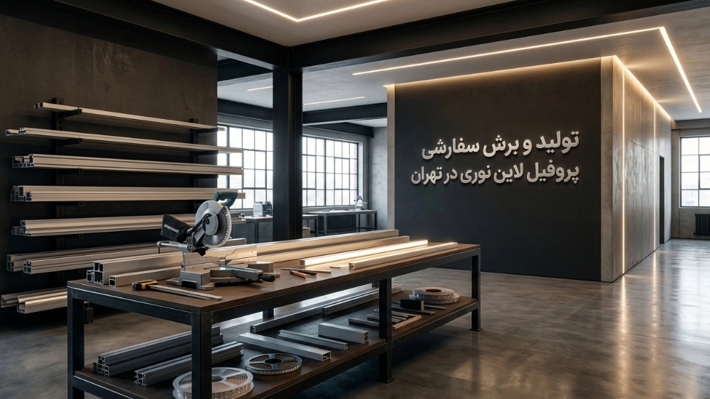 تولید و برش سفارشی پروفیل لاین نوری در ابعاد دلخواه در تهران