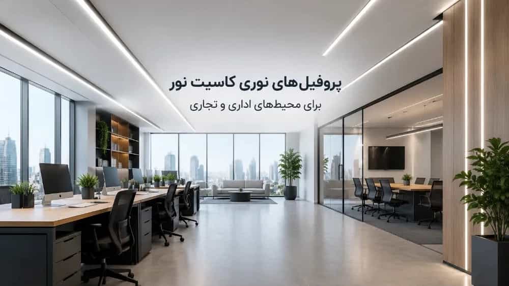 پروفیل‌های نوری کاسیت نور برای محیط‌های اداری و تجاری
